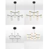 LUCES CAMINOS LE44543/4 hanging lamp black and gold, metal/glass, G9