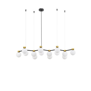 LUCES CAMINOS LE44545 elegant hanging lamp black and gold 14 x G9