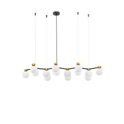LUCES CAMINOS LE44545 elegant hanging lamp black and gold 14 x G9
