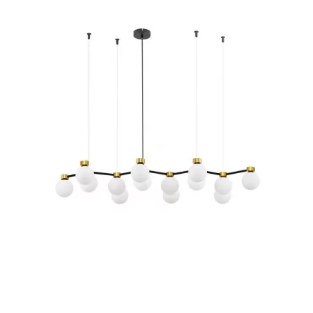 LUCES CAMINOS LE44545 elegancka lampa wisząca czarno-złota 14 x G9 LUCES CAMINOS LE44545 elegancka lampa wisząca czarno-złota 14 x G9