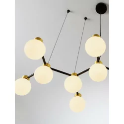 LUCES CAMINOS LE44545 elegant hanging lamp black and gold 14 x G9