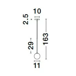 LUCES CHAO LE44267 lampa wisząca, czarno-złota, metal/szkło, G9, IP20