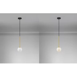 LUCES CHAO LE44267 hanging lamp, black and gold, metal/glass, G9, IP20