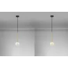 LUCES CHAO LE44267 hanging lamp, black and gold, metal/glass, G9, IP20