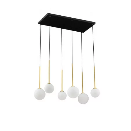 LUCES CHAO LE44268 lampa wisząca 6xG9, czarno-złota, metal/szkła IP20 LUCES CHAO LE44268 lampa wisząca 6xG9, czarno-złota, metal/szkła IP20