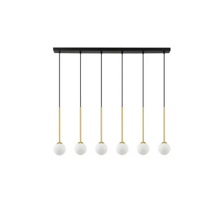 LUCES CHAO LE44269 lampa wisząca 6xG9, czarno-złota, metal/szkło, IP20 LUCES CHAO LE44269 lampa wisząca 6xG9, czarno-złota, metal/szkło, IP20