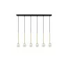 LUCES CHAO LE44269 hanging lamp 6xG9, black and gold, metal/glass, IP20