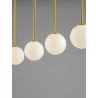 LUCES CHAO LE44269 lampa wisząca 6xG9, czarno-złota, metal/szkło, IP20