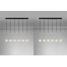 LUCES CHAO LE44269 lampa wisząca 6xG9, czarno-złota, metal/szkło, IP20