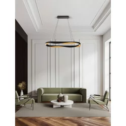 LUCES PATAPO LE44461 lampa wisząca LED 62W 3093 lm czarno-złota IP20