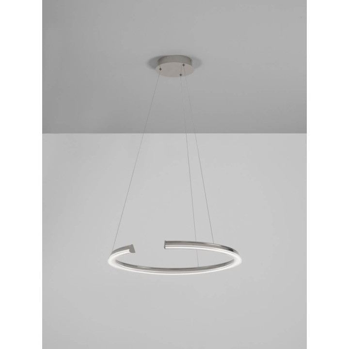 LUCES ORINOCO LE44530 lampa wisząca srebrna, LED 48W, 3000K nowoczesna