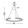 LUCES ORINOCO LE44530 hanging lamp silver, LED 48W, 3000K modern