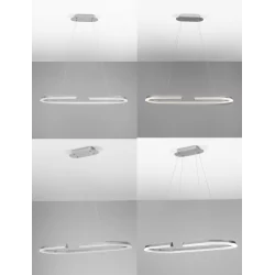 LUCES ORINOCO LE44532 lampa wisząca LED 48W, 3500K srebrna, nowoczesna