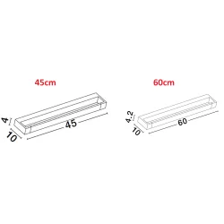 LUCES JUSTO LE44300/1/2/3 kinkiet łazienkowy LED 3000K biały/czarny IP44