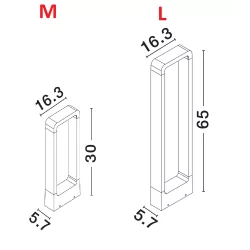 LUCES JUJUY LE73603/4 outdoor LED floor lamp IP65, 2 sizes