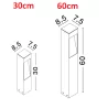 LUCES VIEJO LE73605/6/7/8 outdoor LED lamp black, rust IP65
