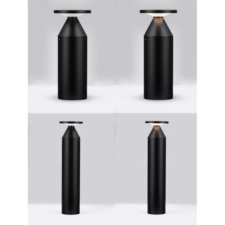 LUCES VISTA LE73609/10 black outdoor LED pole IP65, 2 heights