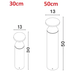 LUCES VISTA LE73609/10 black outdoor LED pole IP65, 2 heights