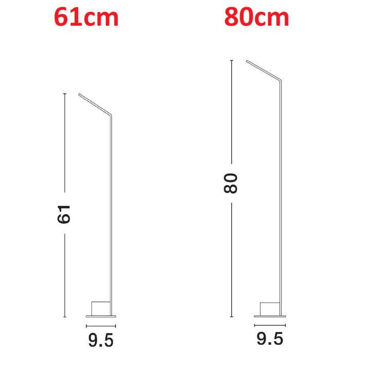 LUCES METAN LE73611/2 lampa ogrodowa LED, czarna, IP65, 2 rozmiary