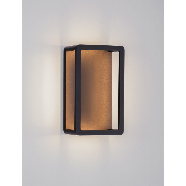 LUCES METAN LE73683 czarny kinkiet LED IP65 9W 3000K zewnętrzny