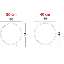 LUCES BABASAC LE73613/4 okrągła lampa ogrodowa LED, czarna, IP65 3000K