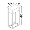 LUCES TORNO LE73642/3/4 LED outdoor wall lamp white, black, rust
