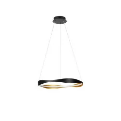LUCES SATIPO LE44470/1 lampa wisząca LED 60/80 cm, czarno-złota