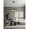 LUCES SATIPO LE44470/1 lampa wisząca LED 60/80 cm, czarno-złota