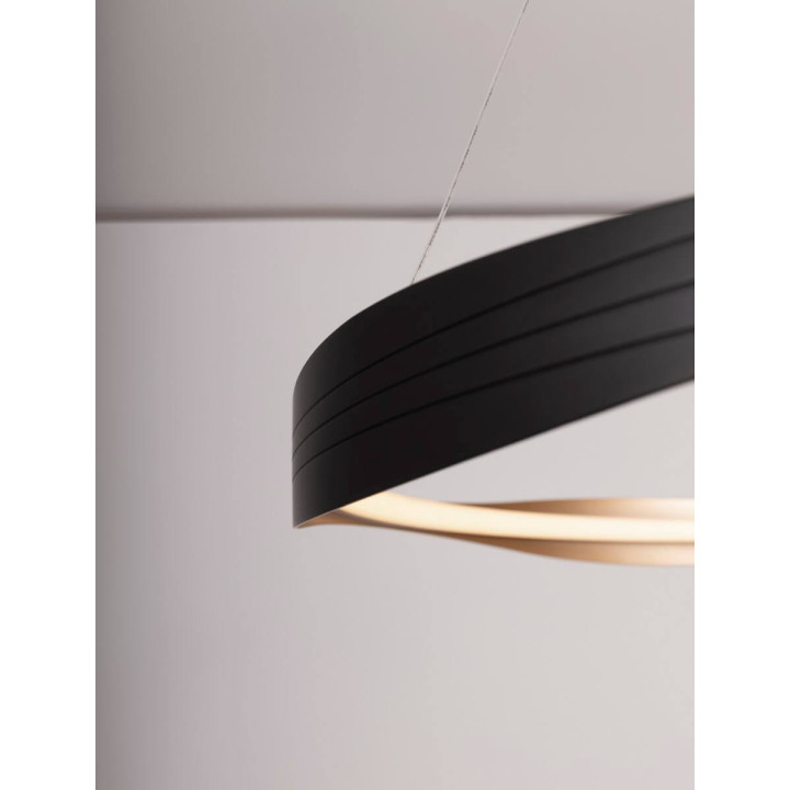 LUCES SATIPO LE44470/1 lampa wisząca LED 60/80 cm, czarno-złota