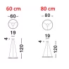 LUCES SATIPO LE44470/1 LED hanging lamp 60/80 cm, black and gold
