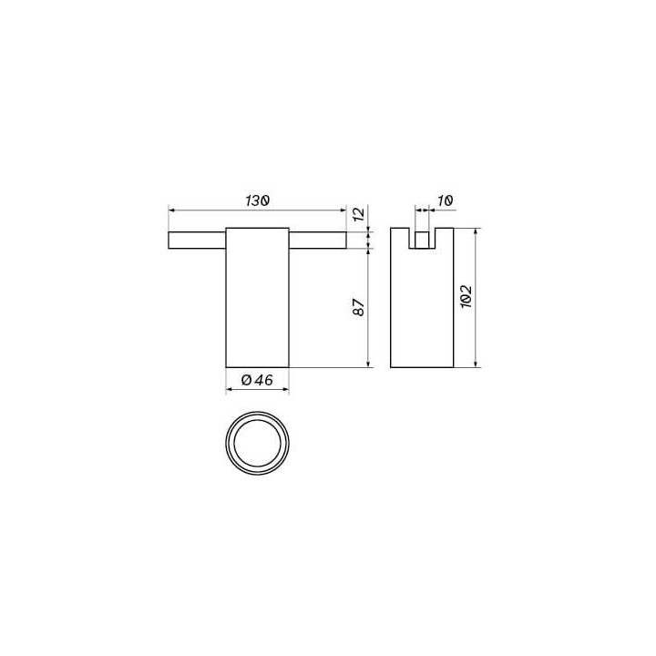 LOONARI MiniLINE POINT RO LED 10W white, black magnetic surface track