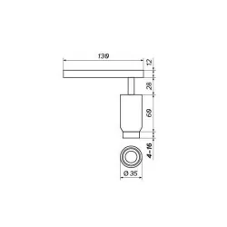 LOONARI MiniLINE ZOOM SPOT reflektor LED 6W