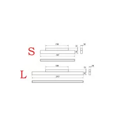 LOONARI MiniLINE STRIPE S, L liniowa lampa do szyny magnetycznej 48V