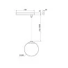 LOONARI MiniLINE EBRO Pendant LED lamp 6W alabaster sphere 10cm
