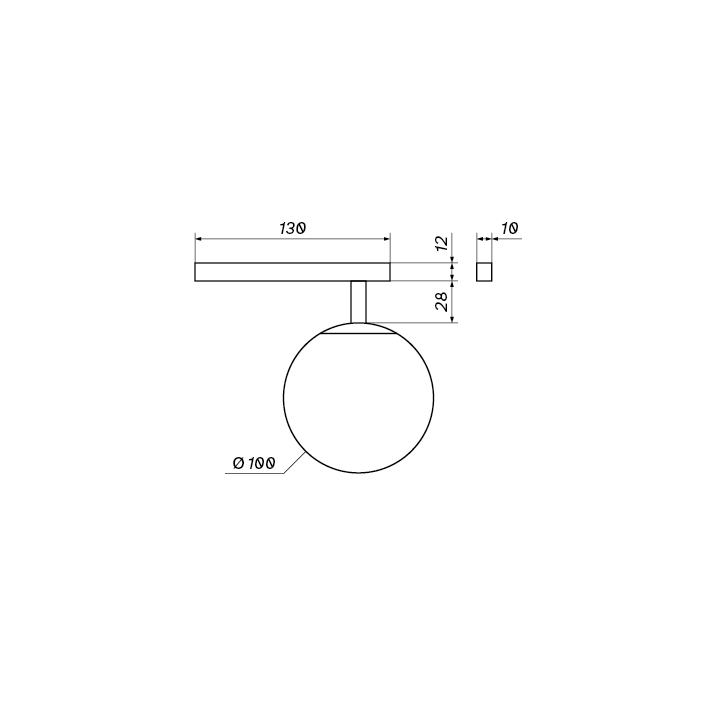 LOONARI MiniLINE EBRO TR oprawa LED 6W alabaster kula 10cm