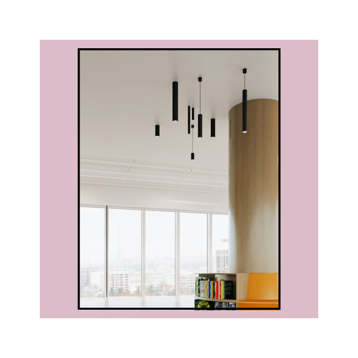 AQFORM PET midi rift LED zwieszany 20cm-100cm wisząca tuba 8,5W
