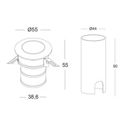 Recessed lamp ELKIM GRUND LED 001 IP67