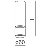 AQFORM PET midi rift LED surface-mounted 71217 ceiling tube 20-100cm