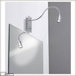 Zylindro Flex LED wall lamp with chrome switch 1x3W