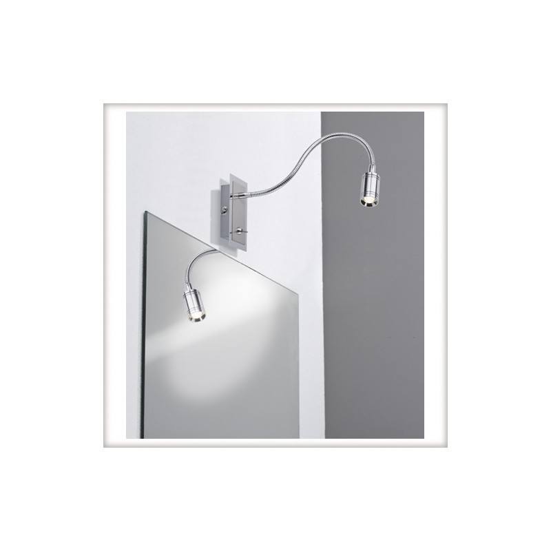 Zylindro Flex LED wall lamp with chrome switch 1x3W Paulman