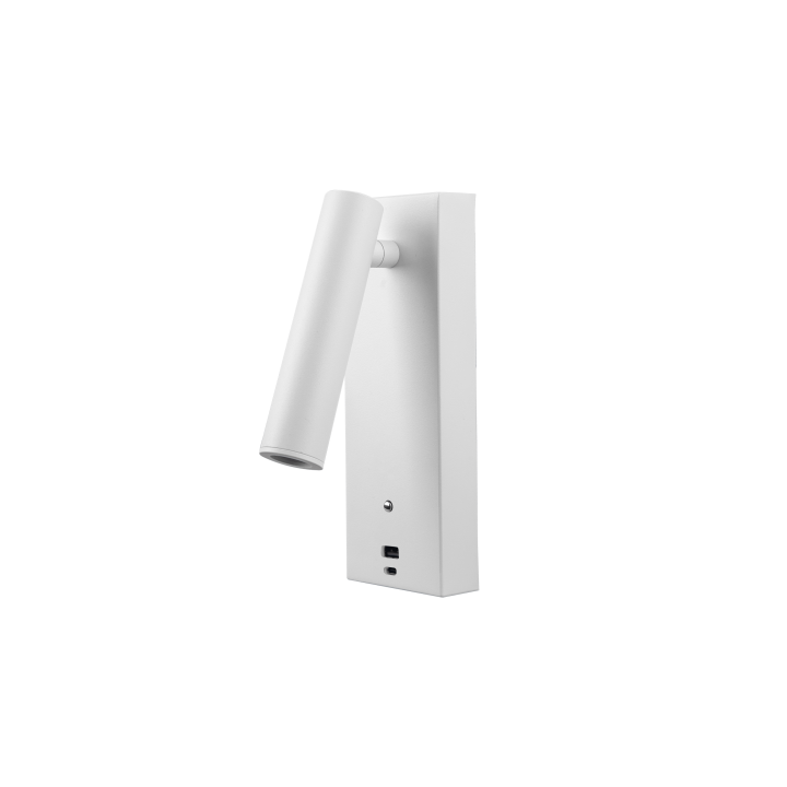 SLED kinkiet do czytania LED 3000K regulowany USB biały, czarny