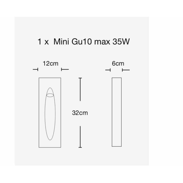SLED ATELIER kinkiet gipsowy wpuszczany mini GU10 idealny do schod&oacute;w