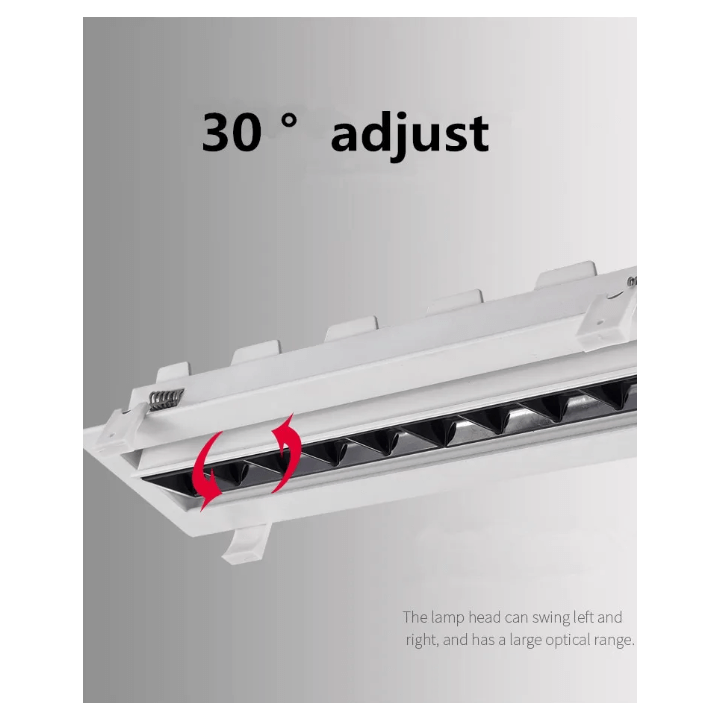 SLED ZANO ruchoma oprawa wpuszczana LED 10W/20W/30W 3000K IP20