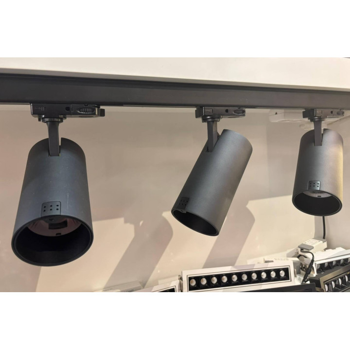 SLED Color GPT black, smart AI LED spotlight 30W 3-phase for shops
