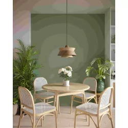 MAXlight Kioto P0549 wewnętrzna lampa wisząca brązowa drewno E27