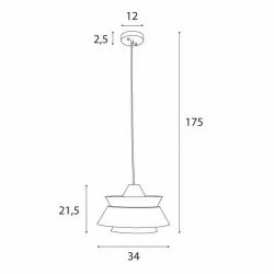 MAXlight Kioto P0549 wewnętrzna lampa wisząca brązowa drewno E27