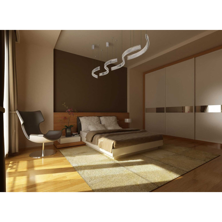 MAXLIGHT SAPHIR P0392 lampa wisząca LED 13W, chrom, 1300lm, 3000K IP20