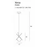 MAXLIGHT Xena P0403 lampa wisząca E27 mosiężna, białe szkło 60W IP20