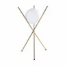 MAXlight Xena T0044 lampa biurkowa E27 mosiądz białe szkło 60W IP20