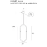 MAXLIGHT Olivia P0429D złota lampa wisząca LED 15W, 3000K, 1050lm